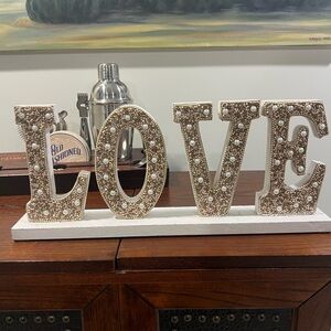 Pearl Embellished LOVE Sign